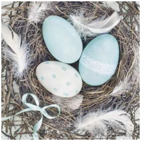 serwetki wielkanoc jajka w gniazdku maki 33 cm 20 szt