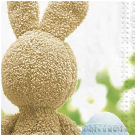 serwetki wielkanoc krolik z jajami maki 33 cm 20 szt