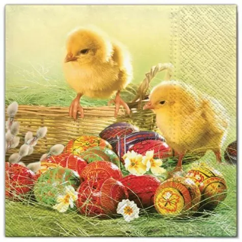 serwetki wielkanoc kurczaczki maki 33 cm 20 szt