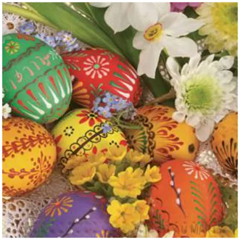 serwetki wielkanoc kwiaty i pisanki maki 33 cm 20 szt