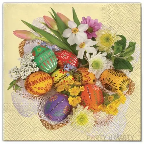 serwetki wielkanoc kwiaty i pisanki maki 33 cm 20 szt