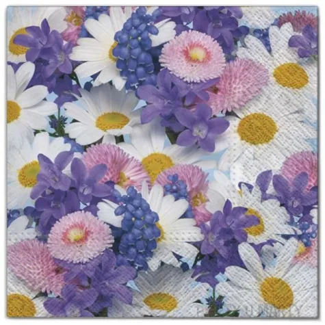 serwetki wielkanoc mnostwo kwiatow maki 33 cm 20 szt