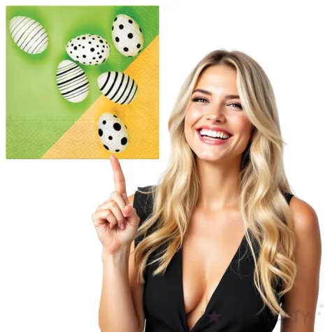 serwetki wielkanoc nowoczesne jajka paw 33 cm 20 szt