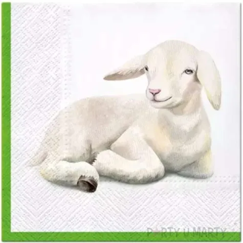 serwetki wielkanoc owieczka paw 33 cm 20 szt