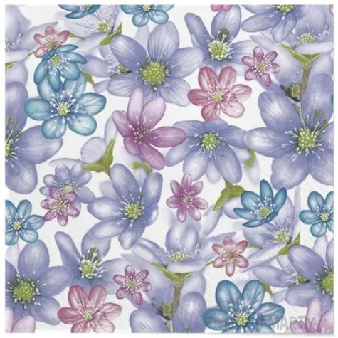 serwetki wielkanoc pastelowe kwiaty maki 33 cm 20 szt
