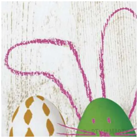 serwetki wielkanoc pisanka z uszami zajaczka maki 33 cm 20 szt