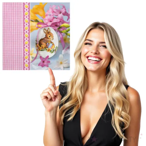 serwetki wielkanoc pisanka z zajaczkiem maki 33 cm 20 szt