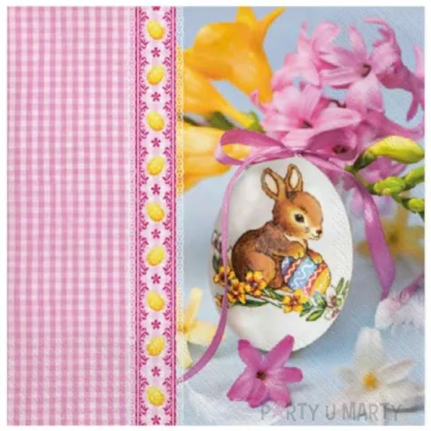 serwetki wielkanoc pisanka z zajaczkiem maki 33 cm 20 szt