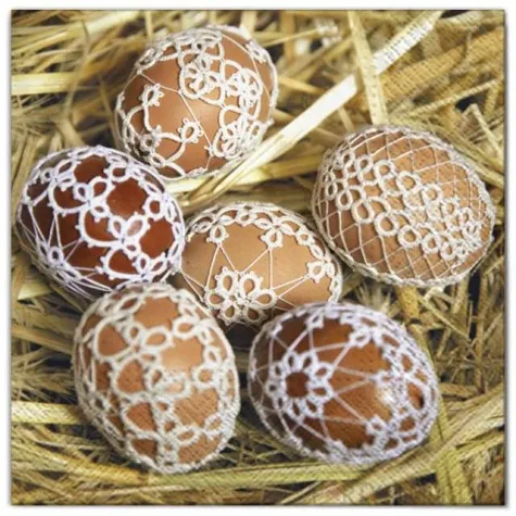 serwetki wielkanoc pisanki w sianiea maki 33 cm 20 szt