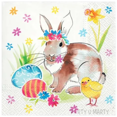 serwetki wielkanoc przyjaciele paw 33 cm 20 szt