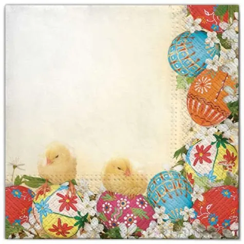 serwetki wielkanoc ramka z jajek maki 33 cm 20 szt