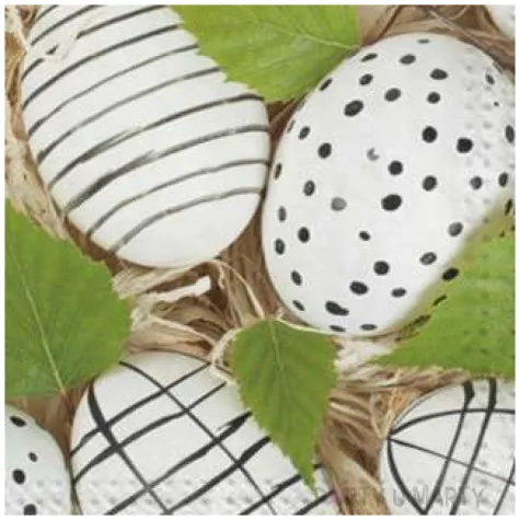 serwetki wielkanoc recznie malowane maki 33 cm 20 szt