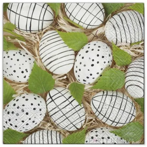 serwetki wielkanoc recznie malowane maki 33 cm 20 szt