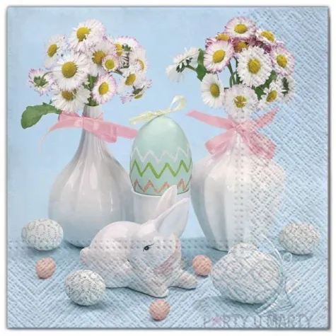 serwetki wielkanoc stokrotki w porcelanie maki 33 cm 20 szt