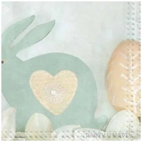 serwetki wielkanoc szary krolik maki 33 cm 20 szt