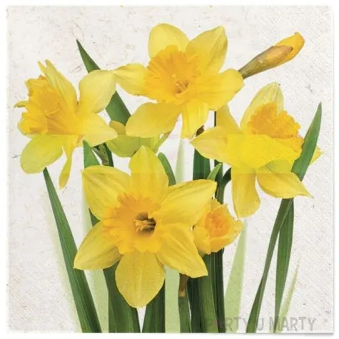 serwetki wielkanoc zolte zonkile maki 33 cm 20 szt