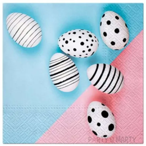 serwetki wielkanocne jajka nowoczesne paw 33 cm 20 szt