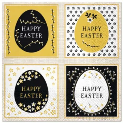 serwetki wielkanocne pisanki kontrastujace paw 33 cm 20 szt