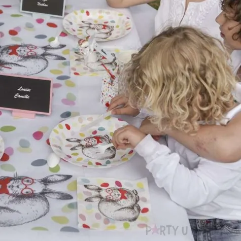 serwetki wielkanocny zajaczek santex biale 33 cm 20 szt