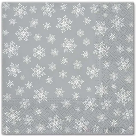 serwetki wszedzie gwiazdki srebrne paw 33 cm 20 szt