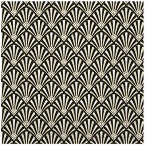 serwetki wzor art deco czarne maki 33 cm 20 szt