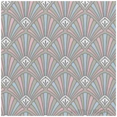 serwetki wzor art deco pastelowe maki 33 cm 20 szt