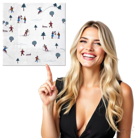 serwetki zabawa w sniegu 33 cm 20 szt