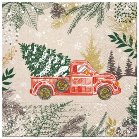 serwetki zabytkowy samochod swiateczny paw 33 cm 20 szt