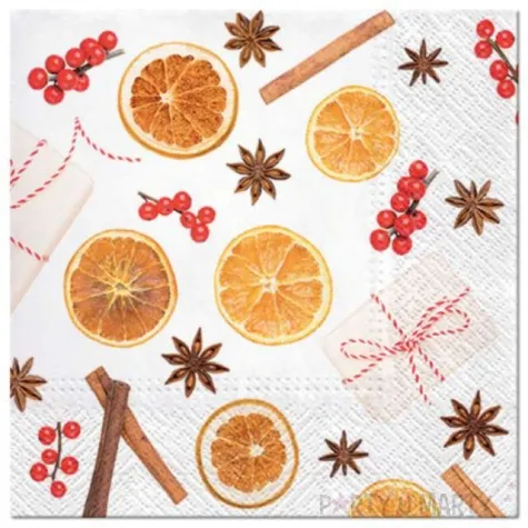 serwetki zapachowe swiateczne owoce paw 33 cm 20 szt