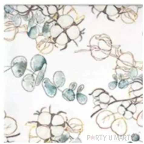 serwetki zimowe galazki paw 33 cm 20 szt