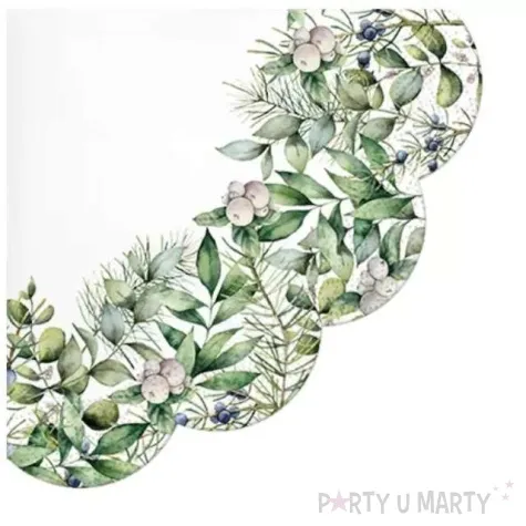 serwetki zimowe galazki snieguliczka paw 32 cm 12 szt