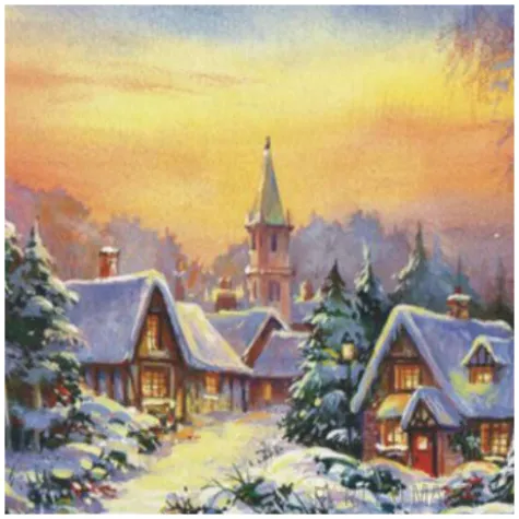 serwetki zimowy zachod slonca na wsi maki 33 cm 20 szt