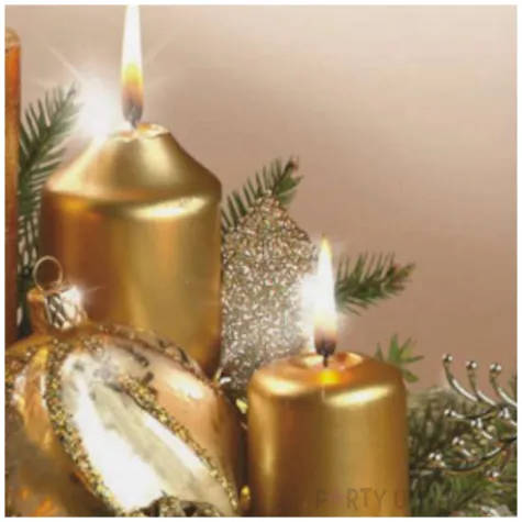 serwetki zlote swiateczne swieczki maki 33 cm 20 szt