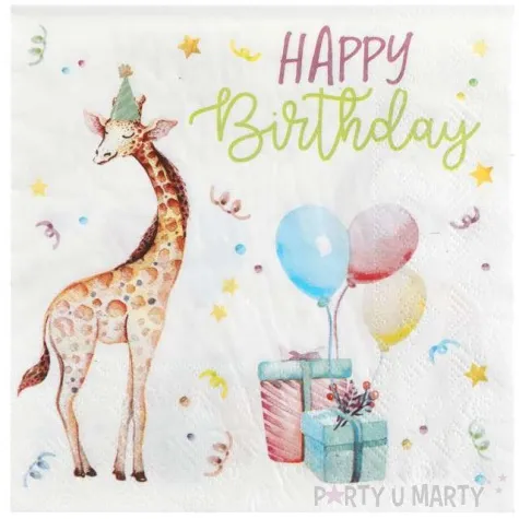 serwetki zoo urodziny santex 33 cm 20 szt