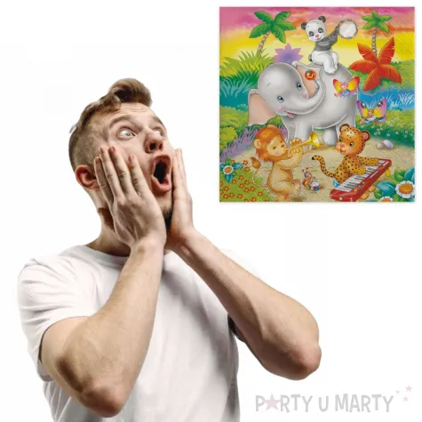 serwetki zwierzeca orkiestra maki 33 cm 20 szt