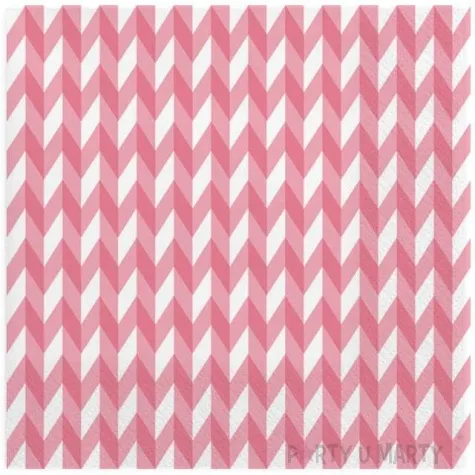 serwetki zygzaki czerwone maki 33 cm 20 szt