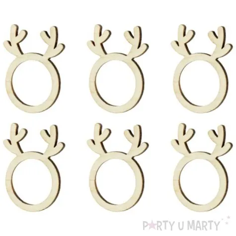 serwetnik pierscieniowy rogi renifera partydeco 6 szt