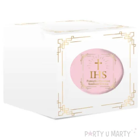 skarbonka pamiatka komunii swietej ihs krzyz swinka rozowy bgtech