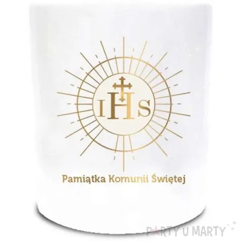 skarbonka pamiatka komunii swietej ihs walec biala bgtech