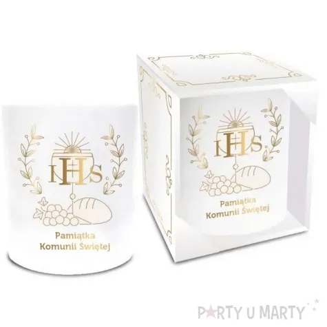 skarbonka pamiatka komunii swietej kielich walec biala bgtech