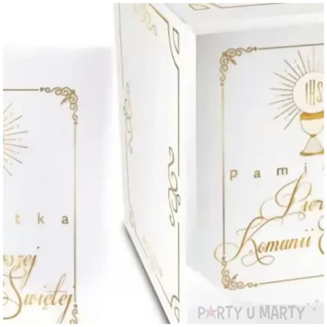 skarbonka pamiatka pierwszej komunii swietej ihs walec biala bgtech