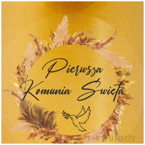 skarbonka pierwsza komunia swieta boho zlota 9 5 cm