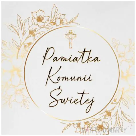 skarbonka pierwsza komunia swieta gold line bialy 9 5 cm
