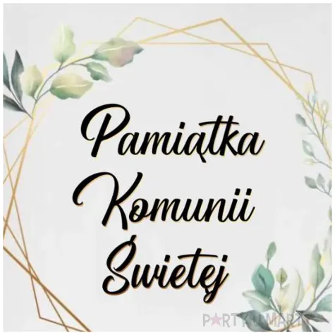 skarbonka pierwsza komunia swieta mietowa geometria bialy 9 5 cm