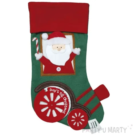 skarpeta na prezenty ciuchcia z mikolajem guirca 48 cm