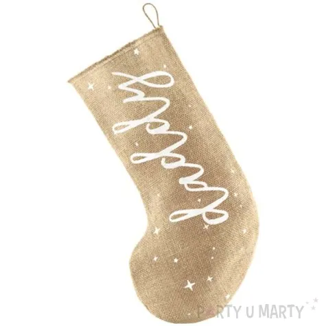 skarpeta na prezenty jutowa daddy 23 x 39 cm partydeco