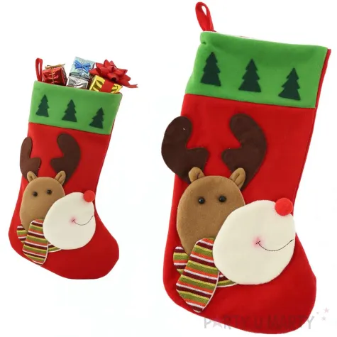 skarpeta na prezenty renifer w szaliku