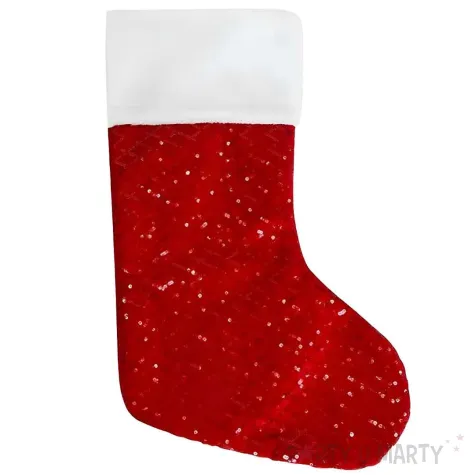skarpeta na prezenty swiety mikolaj czerwony godan 44 cm