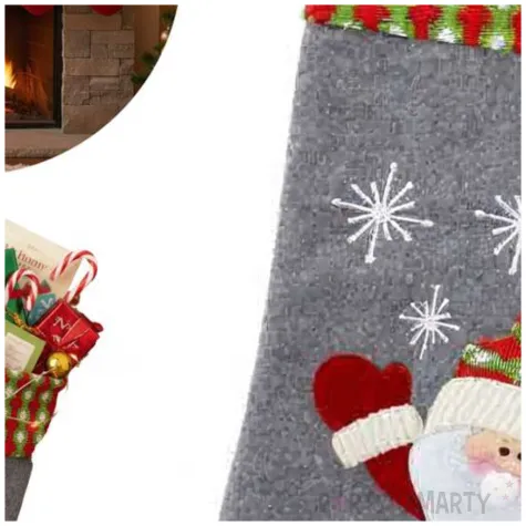 skarpeta na prezenty swiety mikolaj filcowa godan 51x21 cm