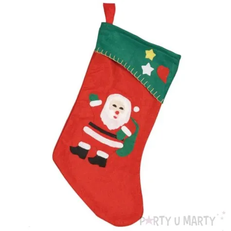 skarpeta na prezenty swiety mikolaj guirca 40 cm